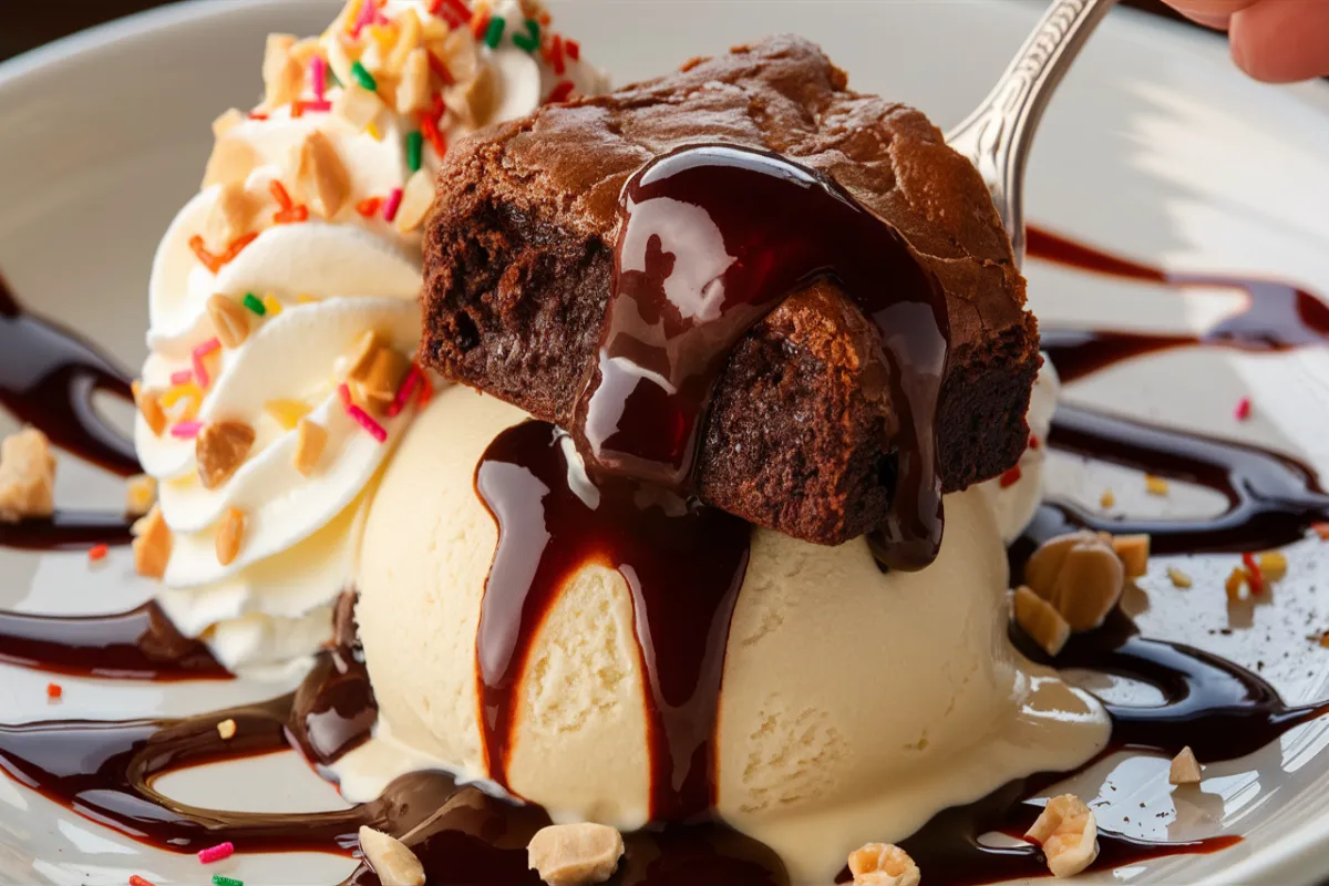 What is Ice Cream on a Brownie Called