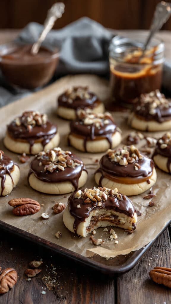 Vanilla Wafer Turtle Cookies