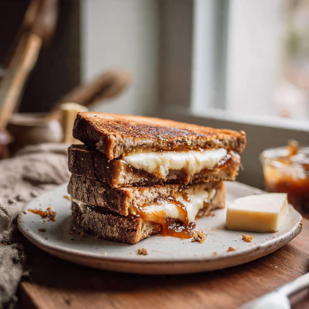 Apple Butter Brie Grilled Cheese