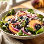 Blueberry Peach Feta Salad