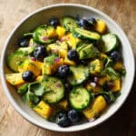 Mango Cucumber Salad with Blueberries and Avocado