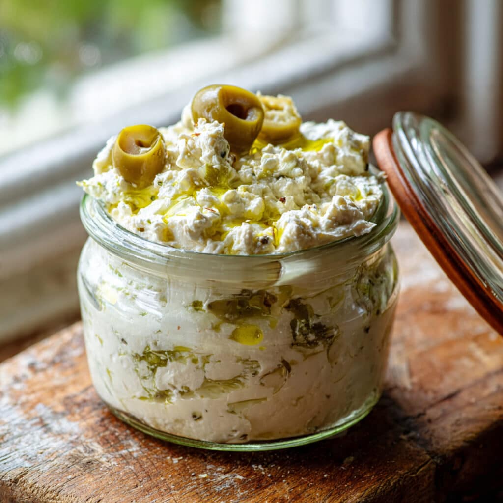 Feta and Green Olive Spread