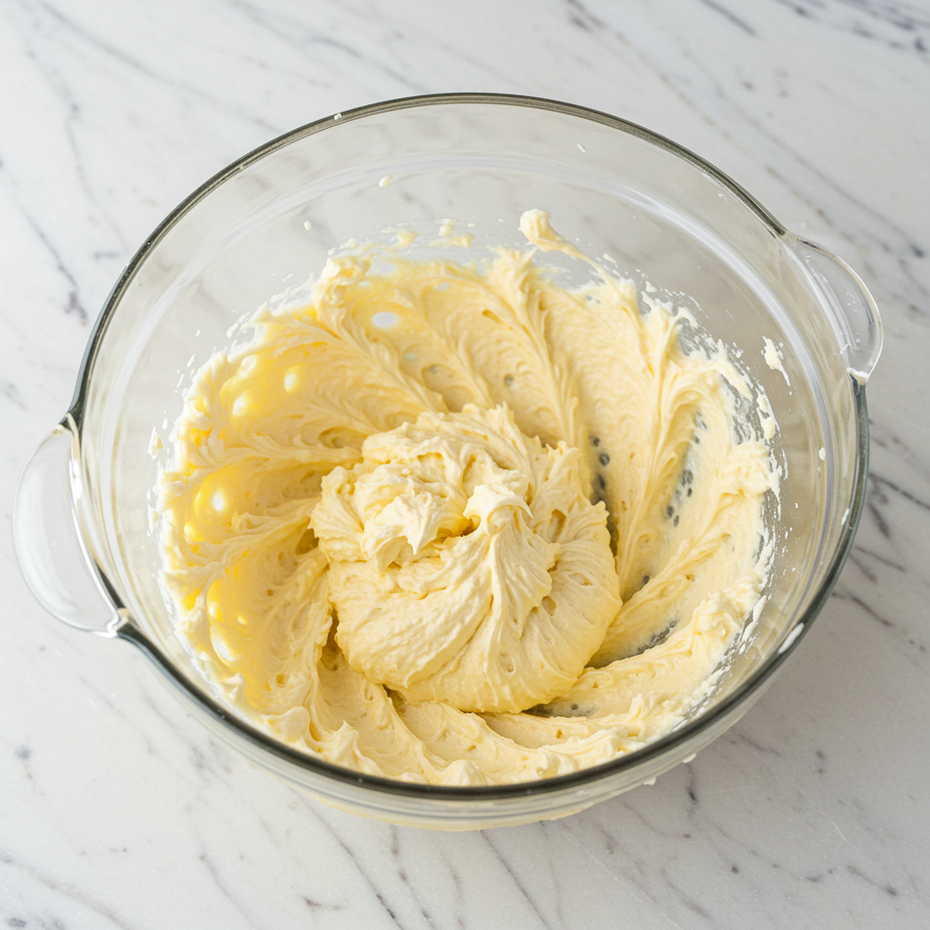 Make the cake batter process