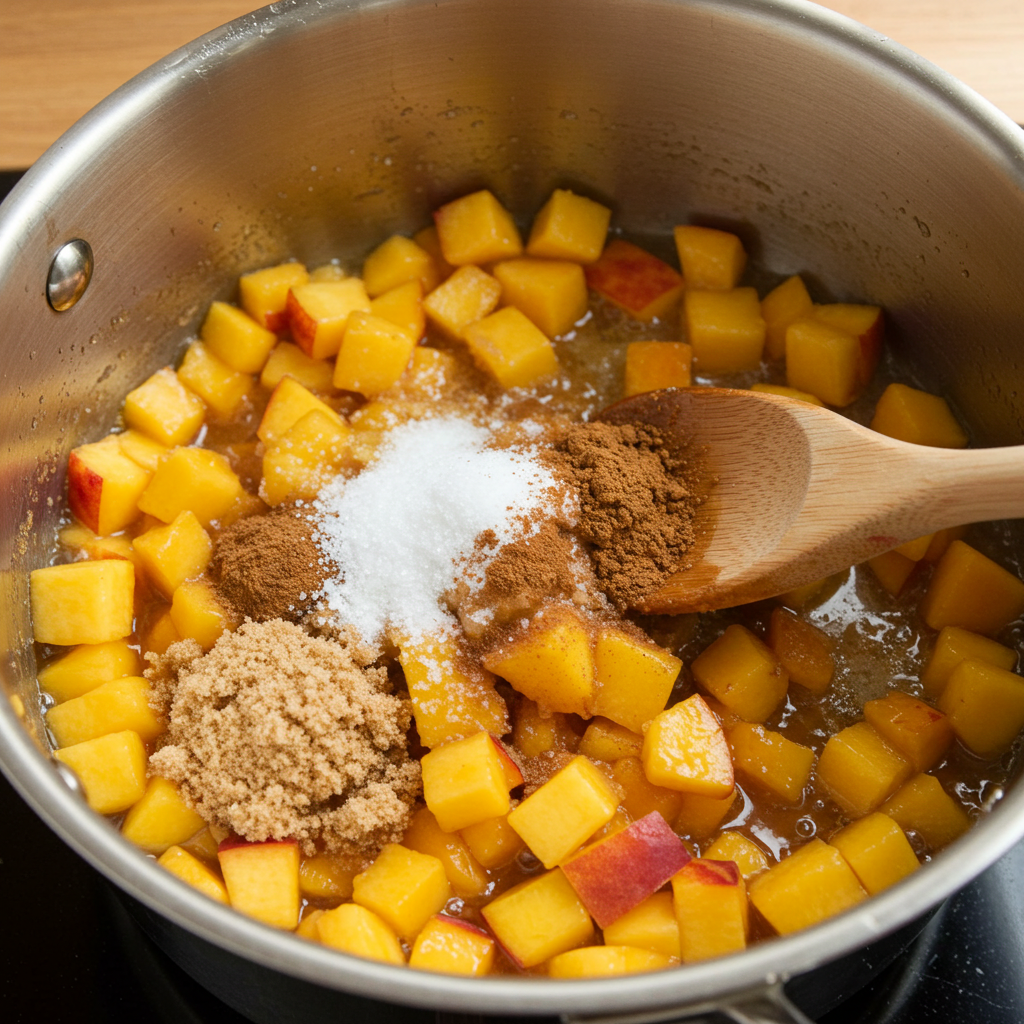 Make the Peach Filling process