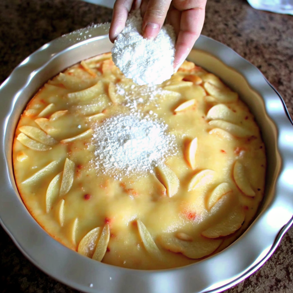 streusel on custard peach pie