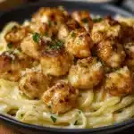 Tender garlic butter chicken bites with creamy pasta pasta - comfort food perfection in 30 minutes
