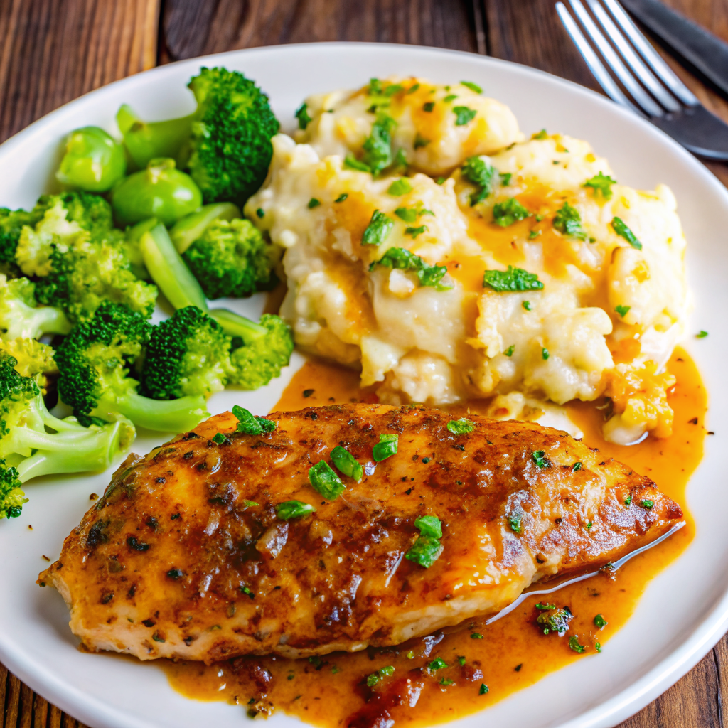 Golden baked honey dijon chicken pieces in a white baking dish with fresh rosemary sprigs and glossy honey mustard glaze