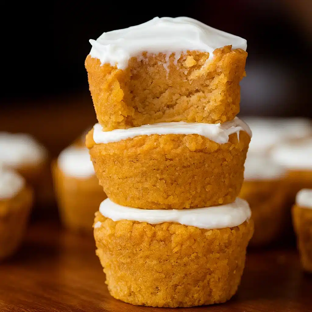 Homemade flourless pumpkin muffins cooling on a wire rack, with one split in half showing the soft, moist interior
