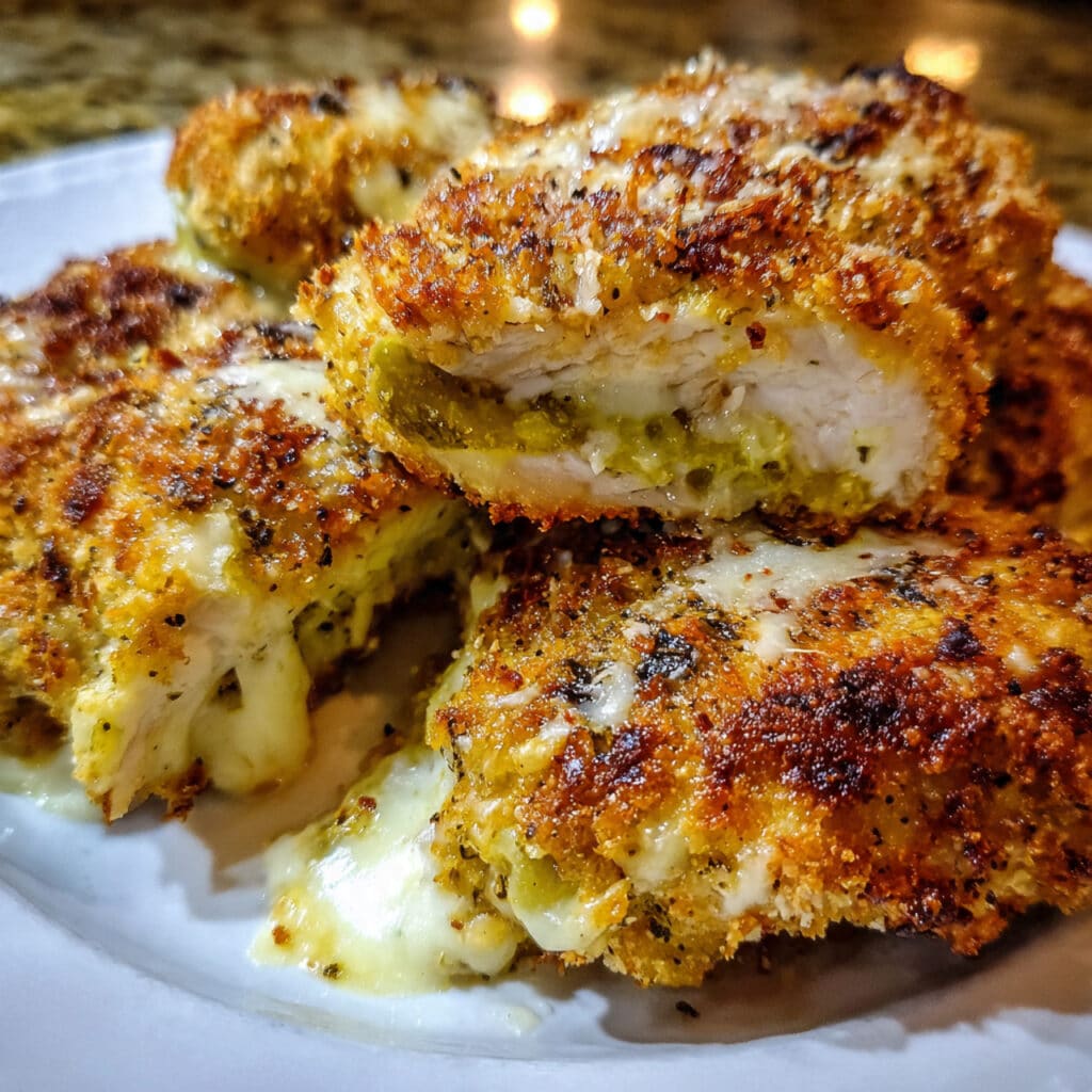Dill Pickle Parmesan Chicken – Crispy on the outside, juicy on the inside, with a tangy pickle twist that's absolutely addictive