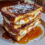 Churro Stuffed French Toast features a dreamy cinnamon cream cheese filling and that iconic cinnamon-sugar coating we all crave. Perfect for special occasion brunches