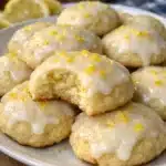 Limoncello Ricotta Cookies are tender, citrusy, and topped with a sweet lemon glaze—the perfect Italian-inspired treat for any occasion