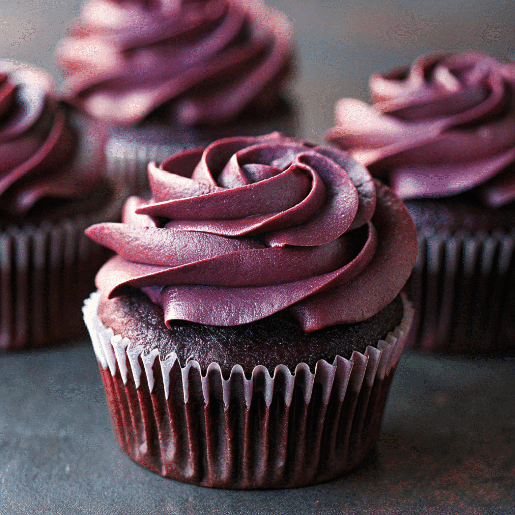 Midnight Rose Garden Cupcakes