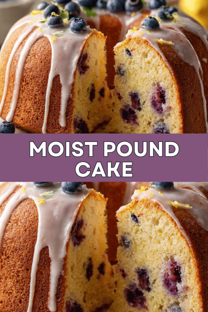 Lemon blueberry pound cake
