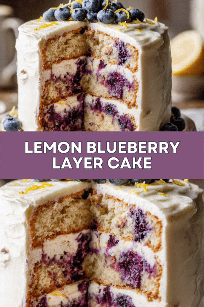 Lemon Blueberry Layer Cake