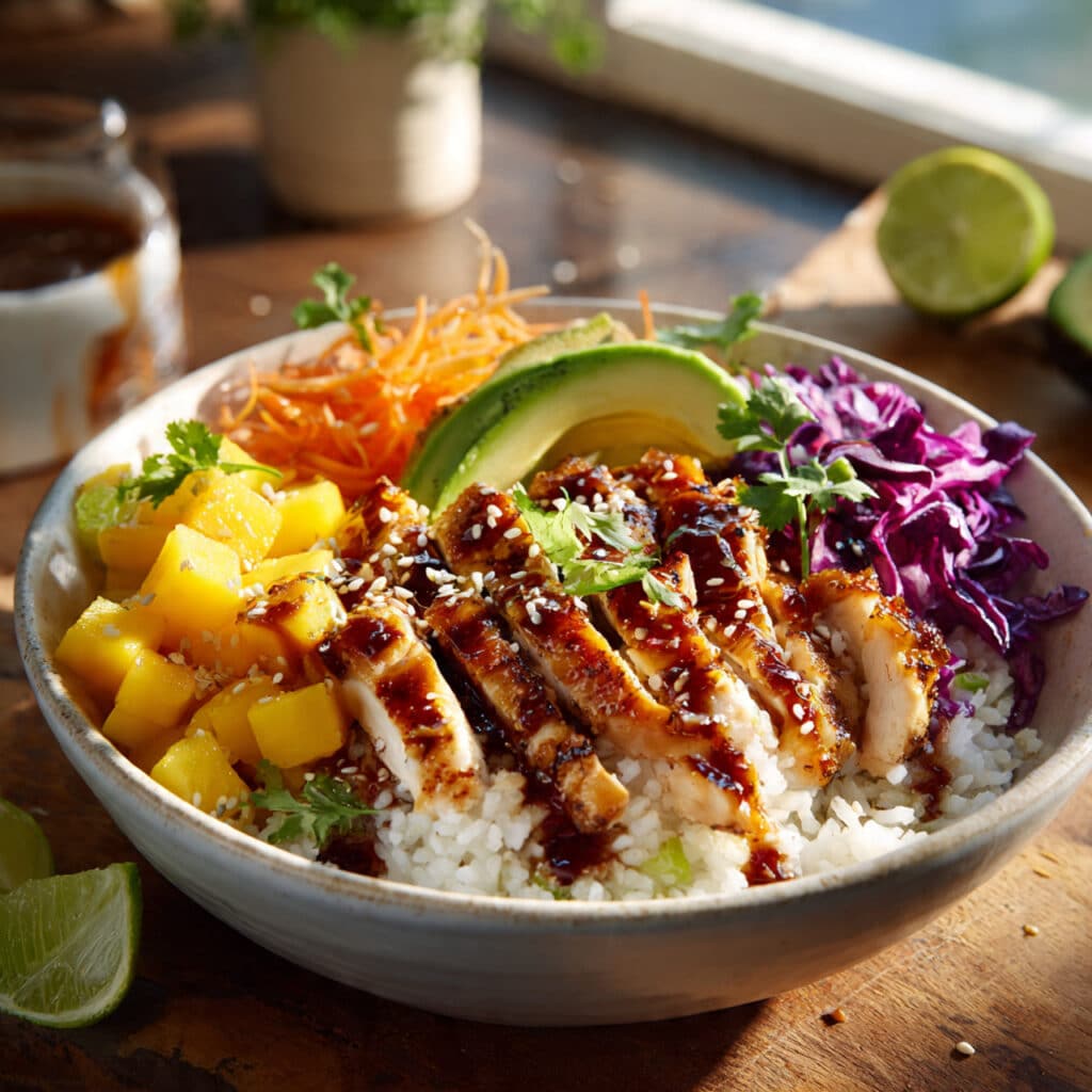 Glazed Chicken Mango Bowl