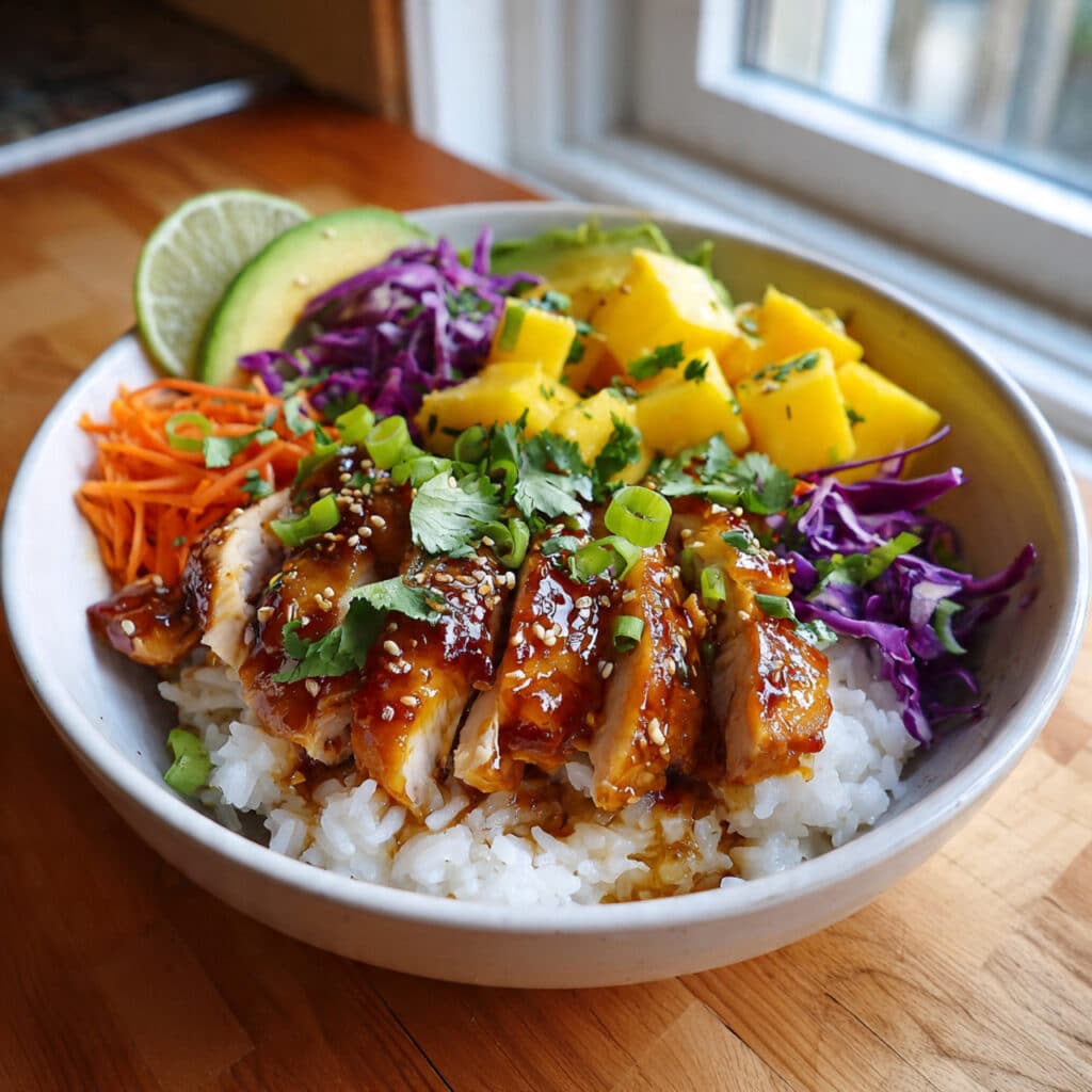 Glazed Chicken Mango Bowl