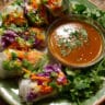 Spring Roll Salad with Spicy Ginger Dressing