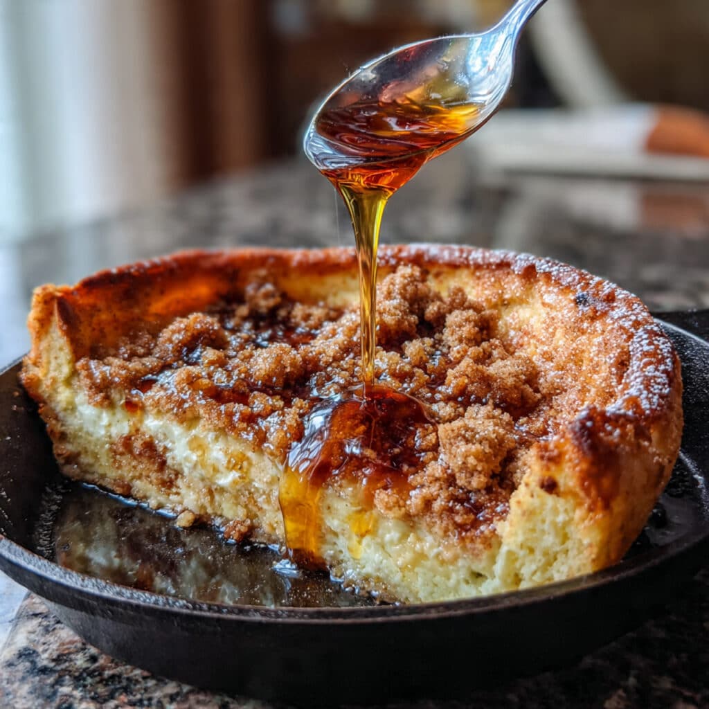 Cinnamon Sugar Dutch Baby – Easy Oven Pancake with Crumble Topping
