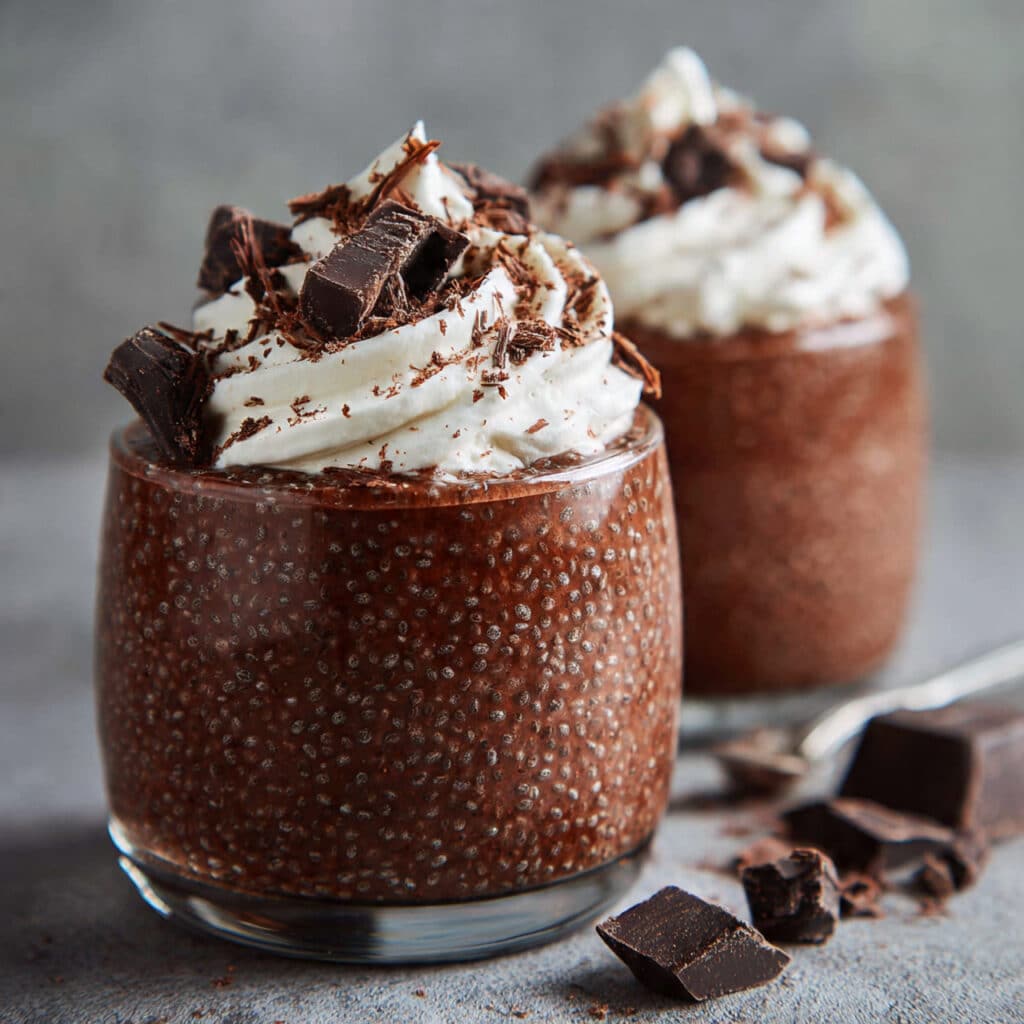 Rich, creamy Chocolate Chia Pudding made with just 5 simple ingredients in 5 minutes