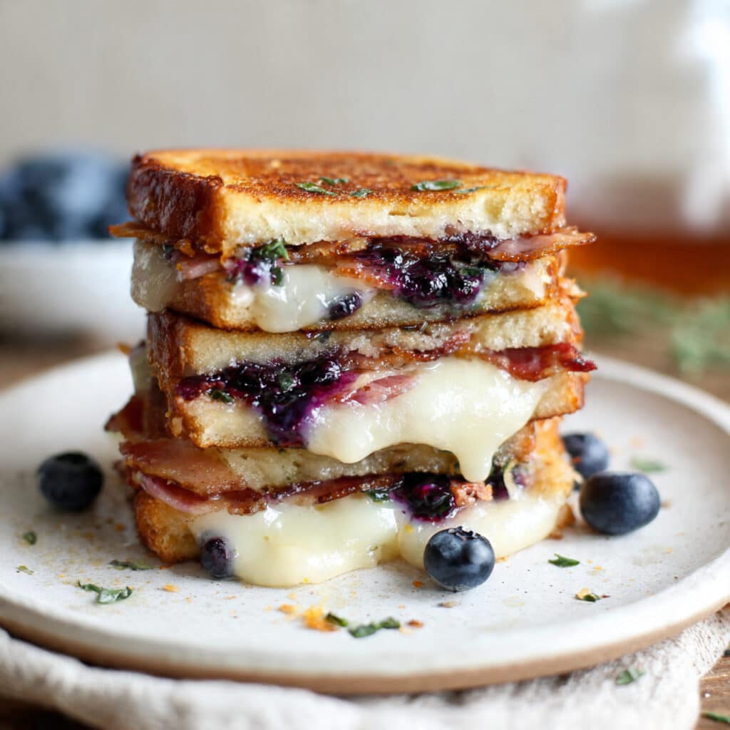 Blueberry Grilled Cheese with Bacon and Jalapeño