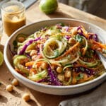 Cucumber Chickpea Slaw with Sesame Dressing
