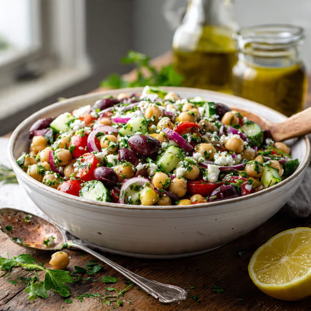 Greek Bean Salad with Marinated Beans
