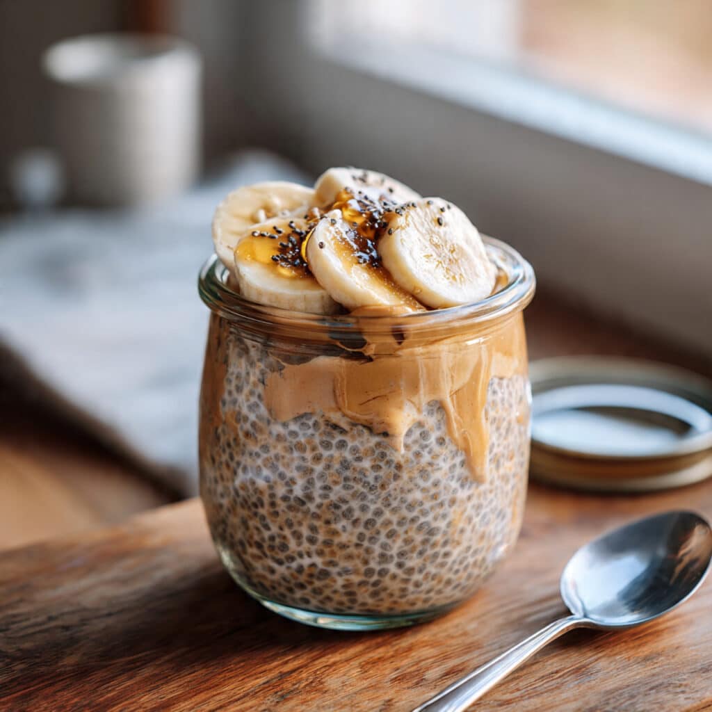 Peanut Butter Banana Chia Pudding