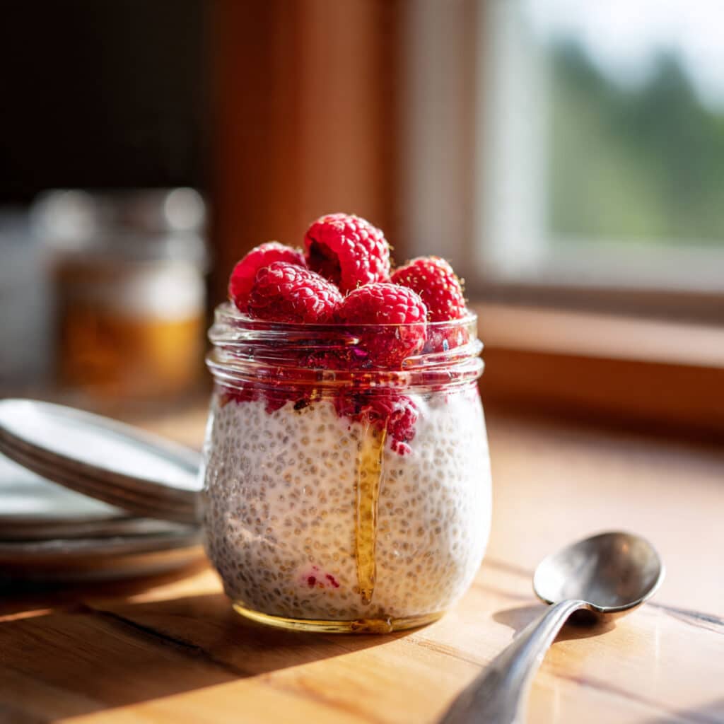Vanilla Raspberry Chia Pudding