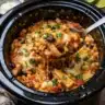 Crockpot Chicken Enchilada Casserole