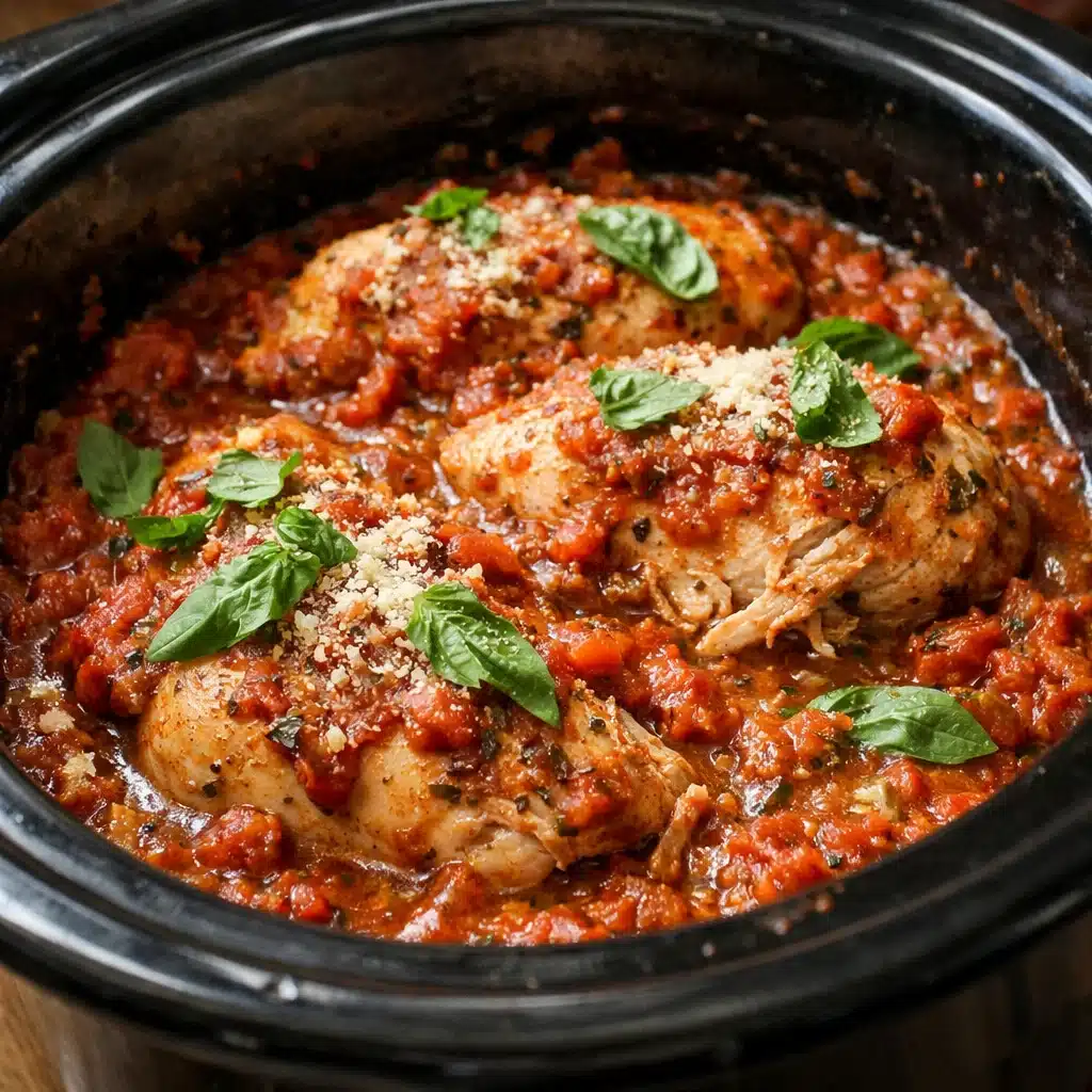 Slow Cooker Tomato Basil Chicken