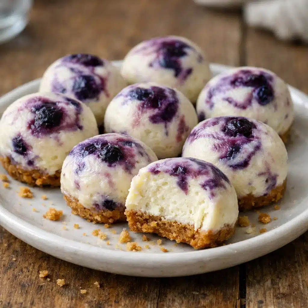 Swirled Blueberry Cheesecake Bites