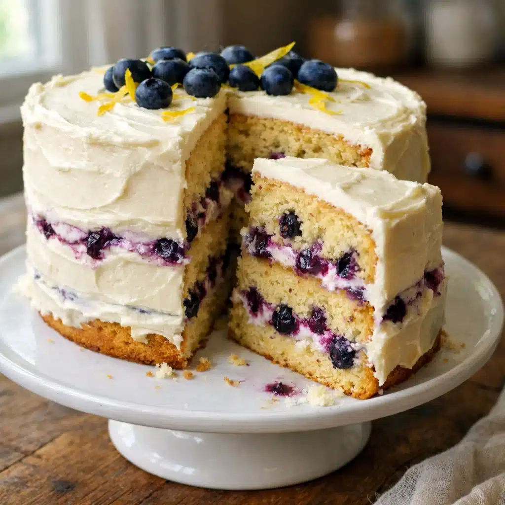Lemon Blueberry Layer Cake