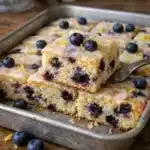 Lemon Blueberry Sheet Cake with Lemon Glaze