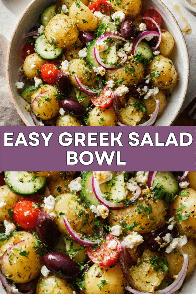 Olive Greek Potato Salad Bowl