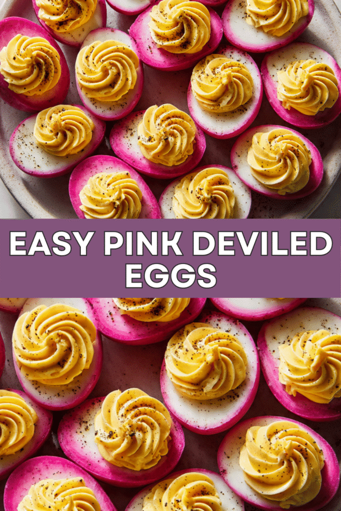 Pink Deviled Eggs