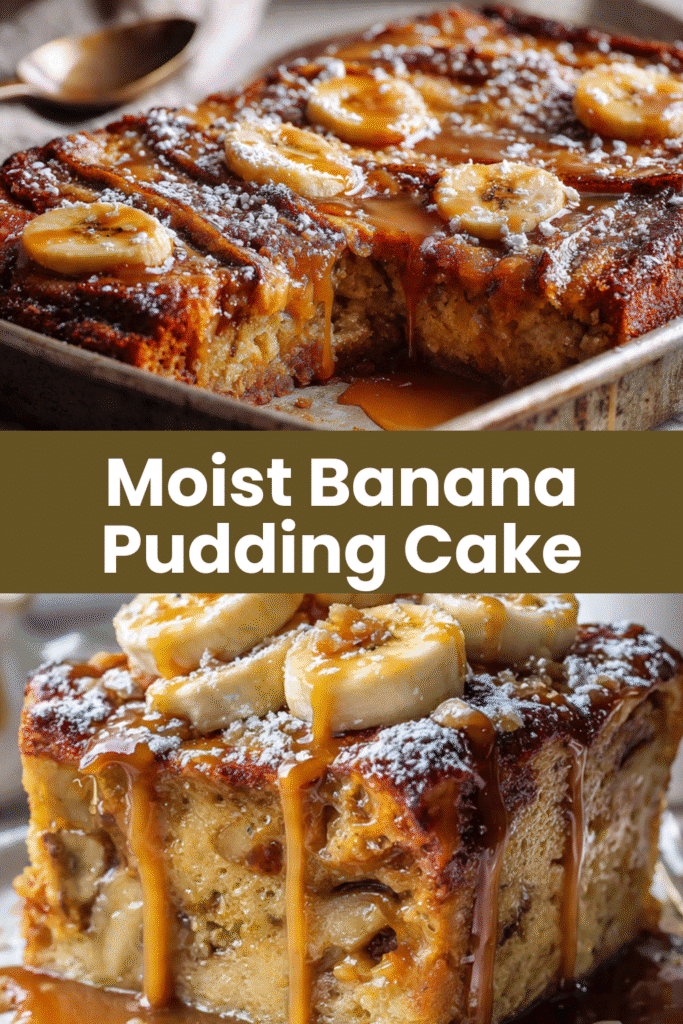 Banana Bread Pudding Cake