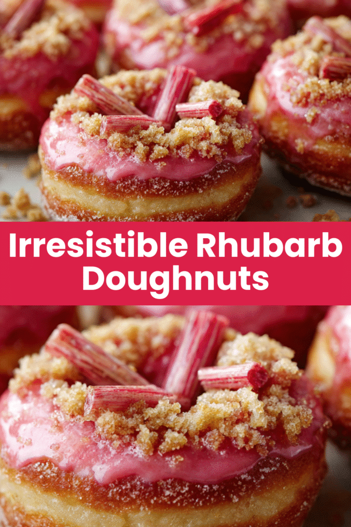 Rhubarb Doughnuts