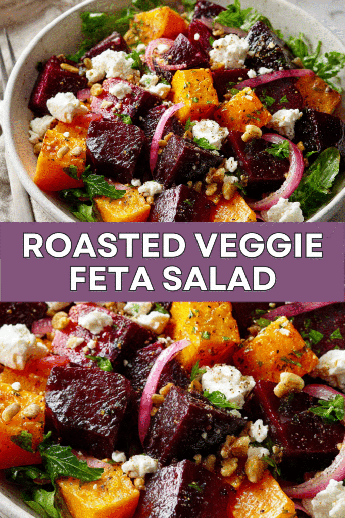 Roasted Beet Salad with Sweet Potato & Feta