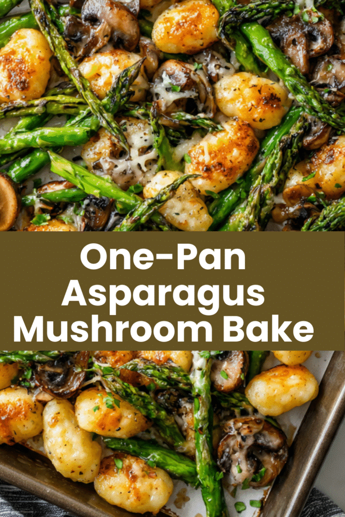 Sheet Pan Asparagus Mushroom Gnocchi