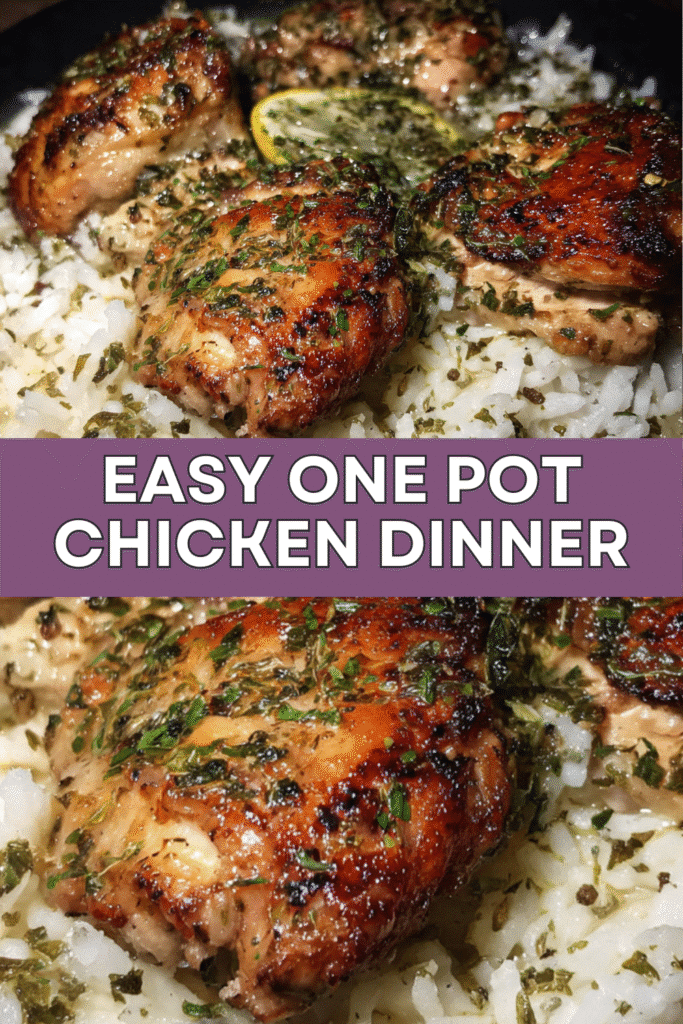 Slow Cooker Lemon Herb Chicken and Rice