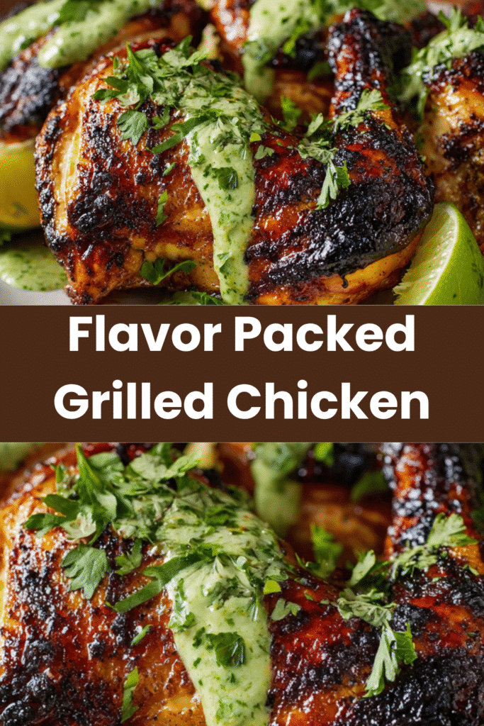 Peruvian Grilled Chicken with Creamy Green Sauce