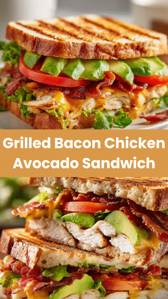 Bacon Grilled Chicken Avocado Sandwich
