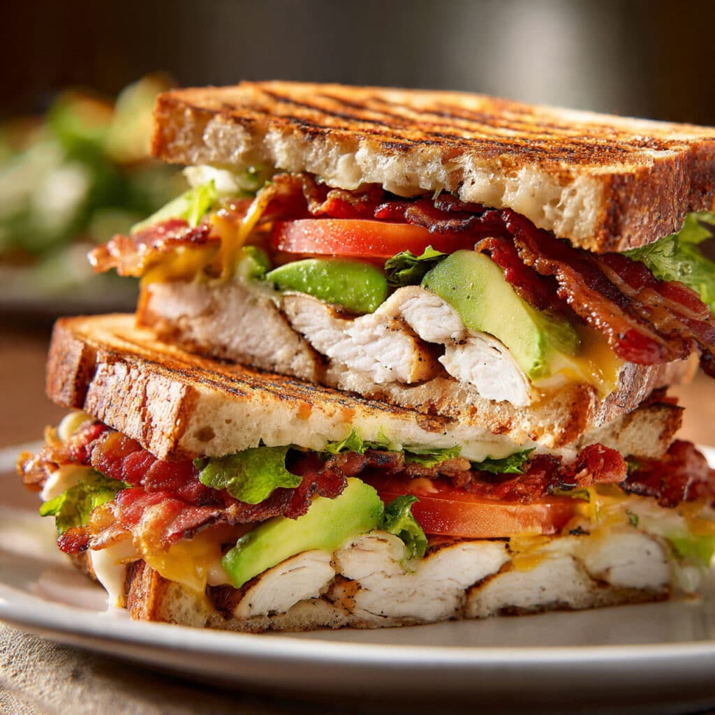 Bacon Grilled Chicken Avocado Sandwich