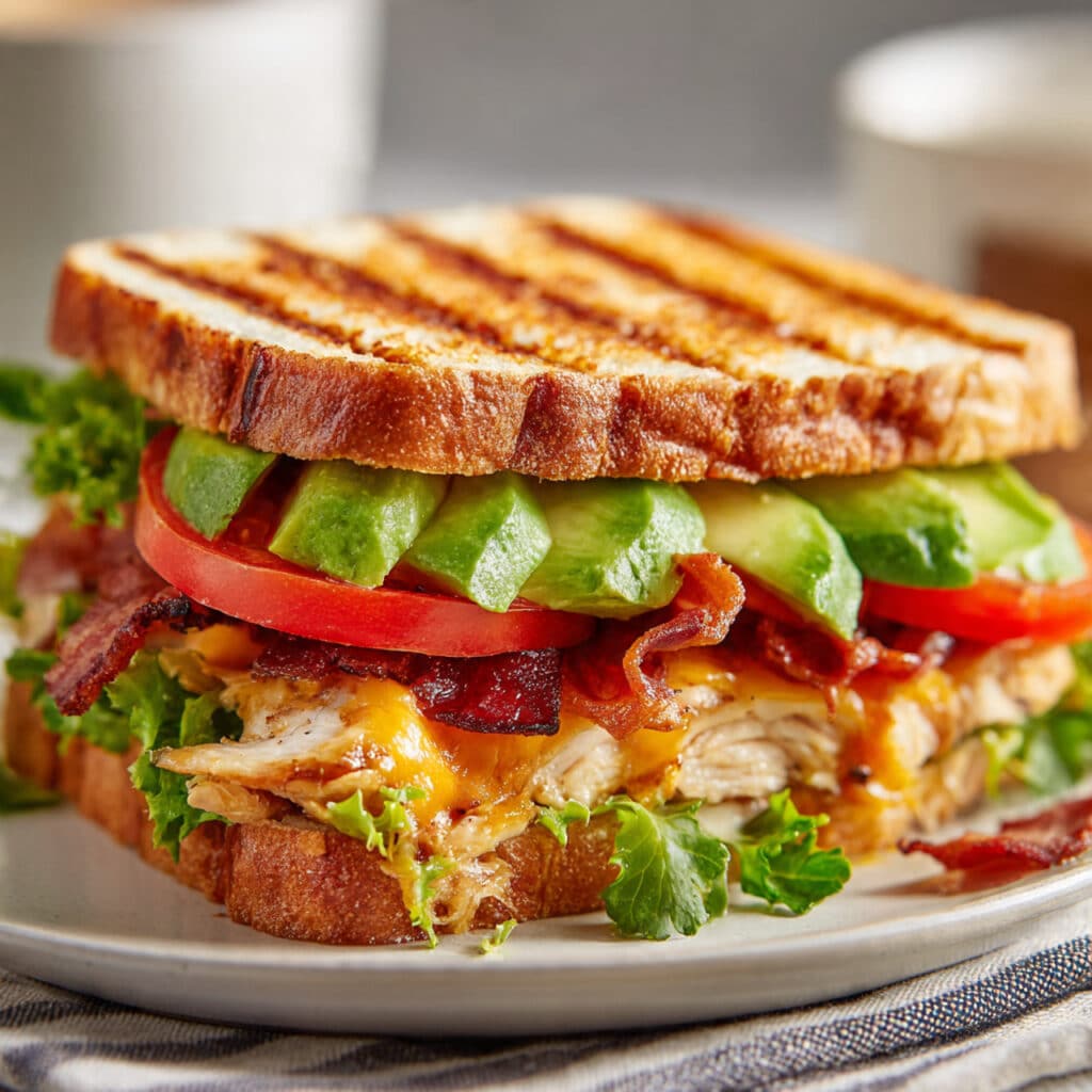 Bacon Grilled Chicken Avocado Sandwich