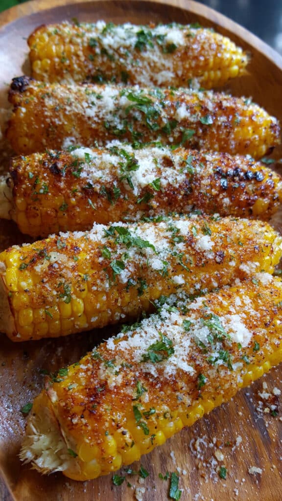 GARLIC PARMESAN CORN ON THE COB