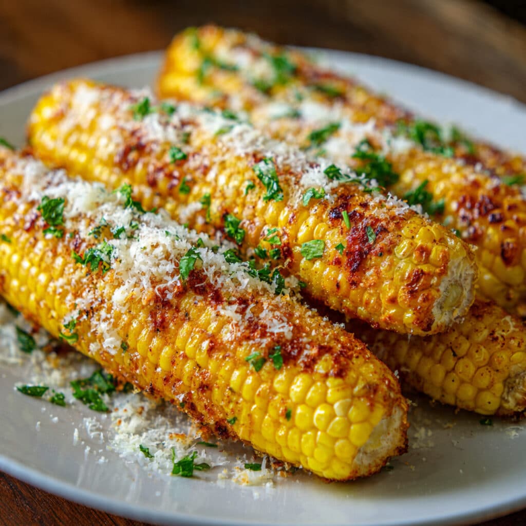 GARLIC PARMESAN CORN ON THE COB