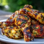 Grilled Butterflied Garlic Butter Chicken Drumsticks