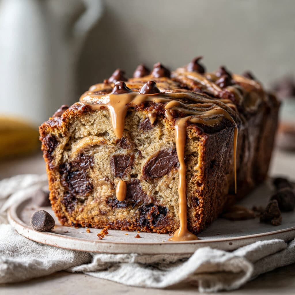 Peanut Butter Chocolate Banana Bread
