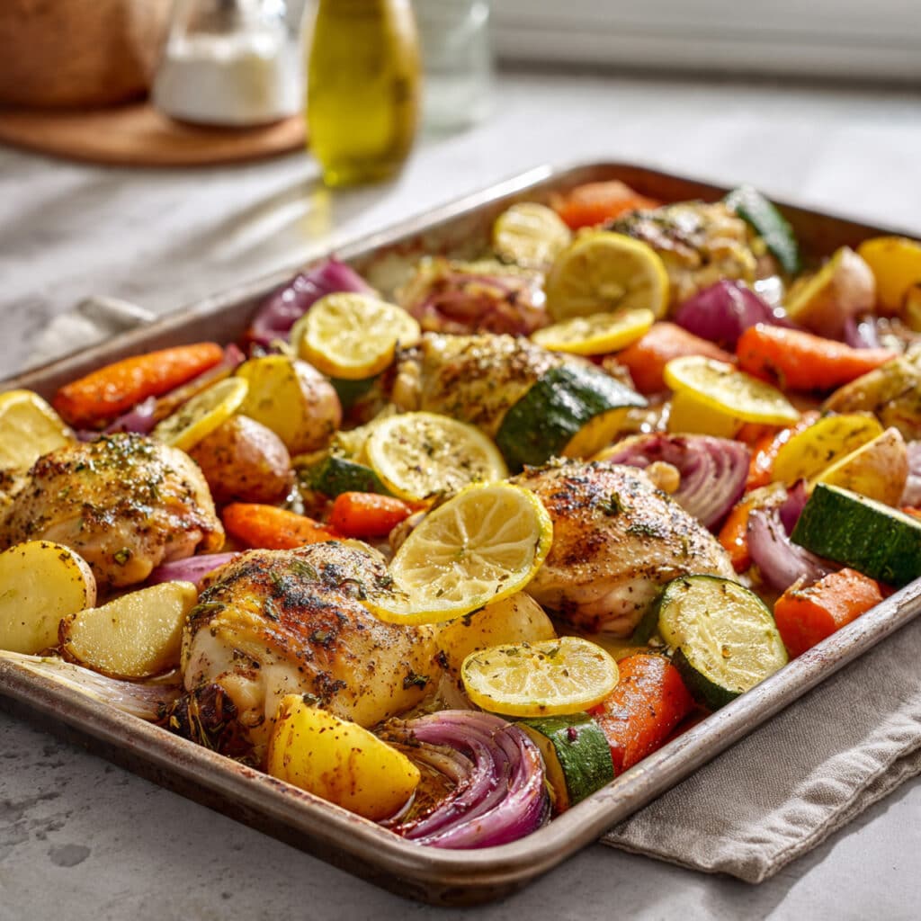 Sheet Pan Lemon Herb Chicken and Vegetables
