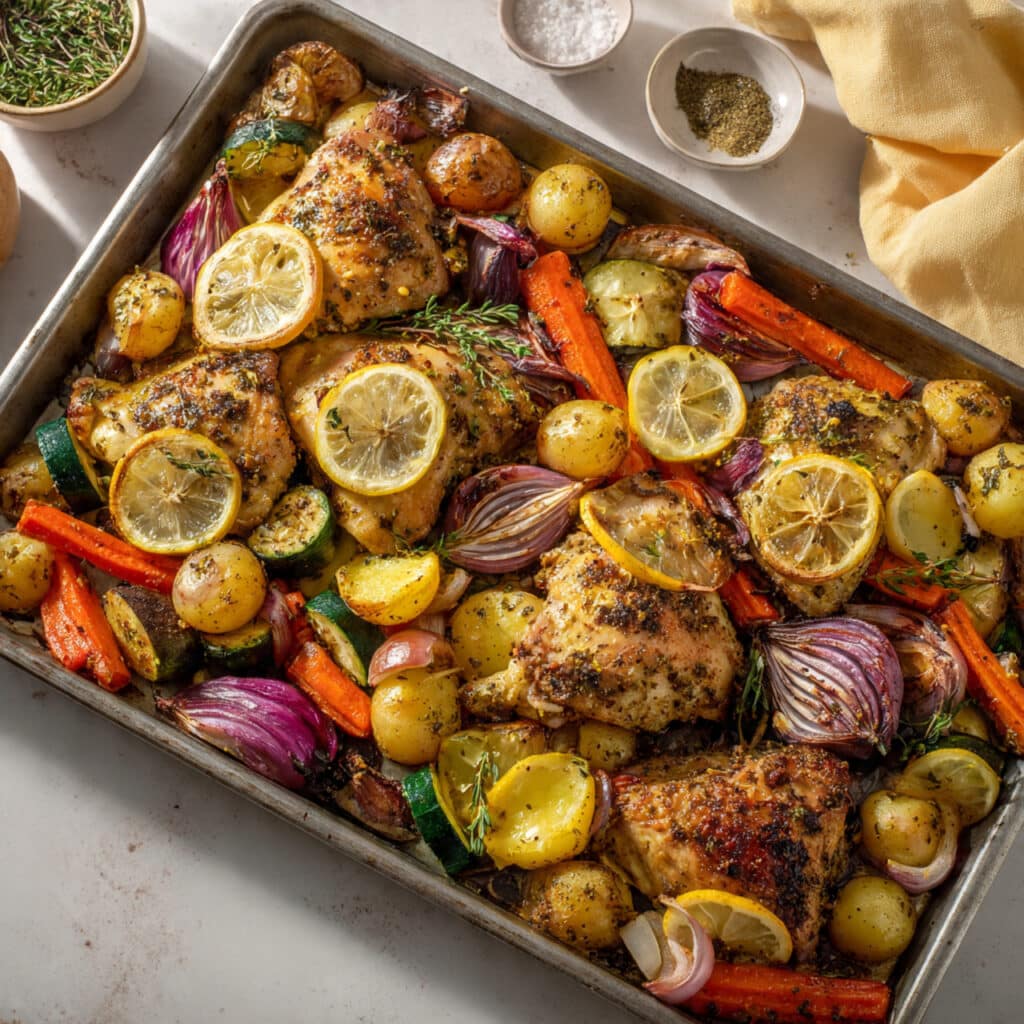 Sheet Pan Lemon Herb Chicken and Vegetables